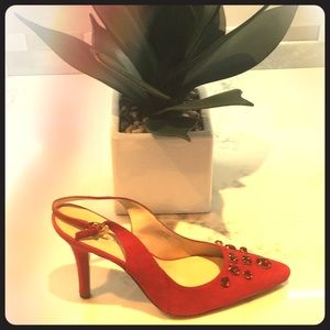 Ellen Tracy Rhinestone Slingbacks